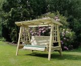 Antoinette Swing - Sits 3, wooden garden swinging chair hammock ChurnetValleyAntoinetteoSW102 7435353659309