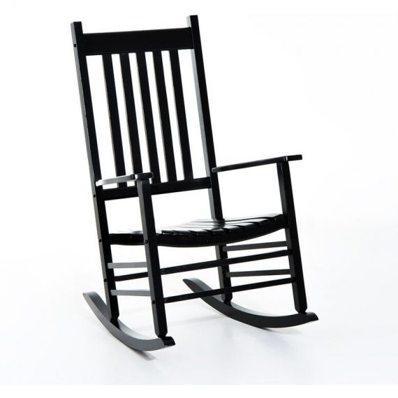 Outsunny - Wooden Garden Rocking Chair Outdoor Furniture Deck Armchair Patio Swing 5056029821879 5056029821879