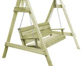 Garden Swing Chair fsc Impregnated Pinewood 215x171x180 cm VDTD29455 - Topdeal VDTD29455_UK 7738215230365
