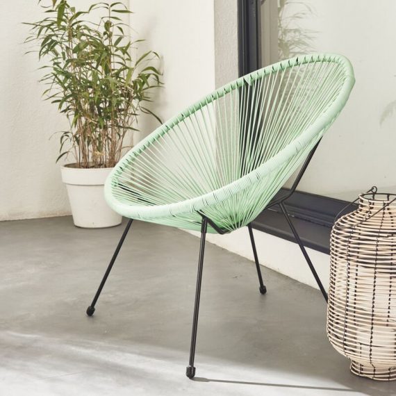 Alice's Garden - Egg designer string chair - Acapulco green water - PVC designer string chair - Water green PEX1GW 3760287182086