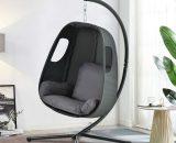 Dodensha - Swing egg chair, Hanging Swing Chair with X-type, Hammock Chair Stand Set, Indoor & Outdoor Hammock Chair with Cushion, Dark Grey Wander1and-197 8657795141221