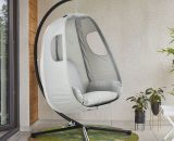 Azkoeesy - Swing egg chair with Cushion, Hanging Swing Chair with X-type, Hammock Chair Stand Set, Light Grey MX285681AAA 757837250992