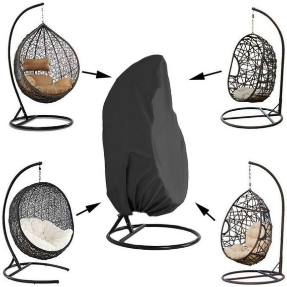 LangRay Garden Hanging Chair Cover Rattan Wicker Waterproof Hanging Chair Cover Egg Protective Cover Chair water and dust resistant - 190 X115cm, MM003883 9041180886665