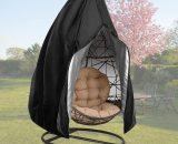 Litzee - Patio Egg Chair Covers with Zipper, Durable Large Wicker Egg Swing Chair Covers, Waterproof Heavy Duty Weather Resisatnt Outdoor Chair LIA10527 9771353181715