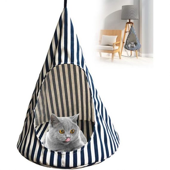Cat Hammock Cat Beds Cat Swing Chair Pet Hanging Basket Cat nest Swing Kitten Hanging nest at Tent or Window Perch-Ideal for Pet and Kids Toy Storage Mano-ZQUK-7237 6273997066999