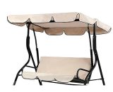 Lifcausal - Outdoor Top Swing Canopy Waterproof Cover Garden Sun Shade Patio Swing Cover Case Chairs Hammock Cover Pouch white 1950 1250 150mm DS_IS6924BE-195_SY220808 4502190543023