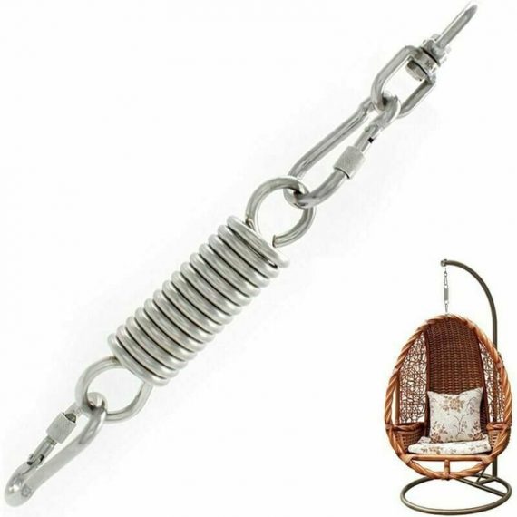 Dontodent Hammock Spring Hook, 360°Rotating Hanging Chair Bracket with 2 Carabiners, Stainless Steel Hammock Attachment Usable for Hammock, Swing, Y0051-UK2-230208-7696 7426050568773
