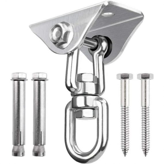Swing Chair, Stainless Steel Rotatable Hammock Swing Hanger Hook Fixed Plate Hanging Chair Kit Accessory MM000173 6401903337646