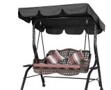 Outdoor Top Swing Canopy Waterproof Cover Garden Sun Shade Patio Swing Cover Case Chairs Hammock Cover Pouch,model:Black 142 - model:Black 142 K15140B-142 791874389833