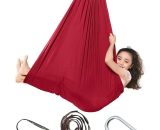 Children's Swing Hammock, Sensory Swing Chair, Soft Hammock with Needs, Outdoor Yoga, Camping (Red, 1.5m) - Langray MM006527 9041180913606