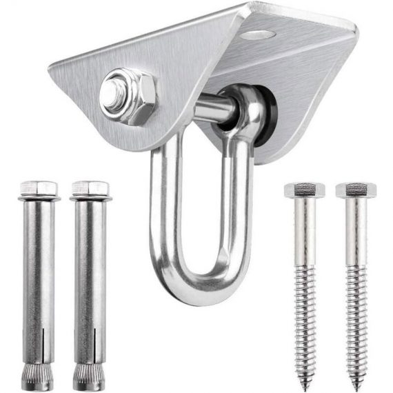 360 Rotatable Stainless Steel Ceiling Hook for Concrete Wood, Hammock, Porch Chair, Swing, Yoga and Over 450 kg 180 Drehung - Litzee LI000838 9471665916387