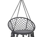 Hanging Swing Chair Hammock Garden Camping 150kg Basket Outdoor Patio Relaxing Anthracite 107497 4250525369427