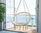 Tassel Hanging Chair, Beige - Livingandhome AI0575 742521052846