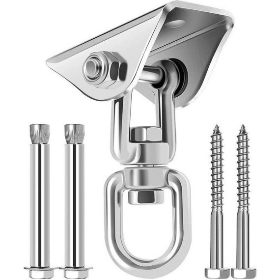 SUS304 Heavy Stainless Steel Ceiling Hook, Suspension Hooks, 4 Fixing Screws for Wood Concrete Sets, Yoga, Hammock, Hanging Chair, Charging Capacity PERGB007501 9793228164340