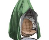Waterproof protective cover for rattan hanging chair with zipper, 190 x 115 cm, green BETGB017853 9434273923888