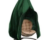 Patio Hanging Egg Chair Cover with Zipper, Waterproof Anti-Dust - Garden Furniture Cover- for Outdoor Wicker Swing Chair (190cmx115cm , green) BETGB016834 9434273768175
