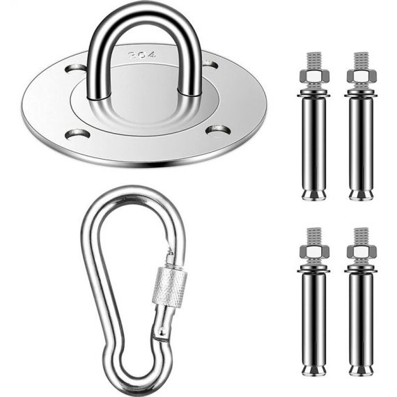 Ceiling Hook Hanging Chair Stainless Steel Bracket Ceiling Fixture up to 450 kg Swing Hook for Hanging Chair Hammock Punching Bag Sling Trainer RBD020710LWL 9015272820219