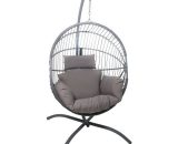 Bali Folding Hanging Egg Chair Single PAGBHCS1 - Pagoda 107933 5060373614858