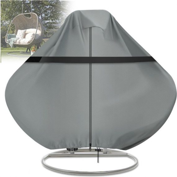 Hanging Swing Egg Chair Cover Garden Patio Outdoor Waterproof Protection Gray LBTNP8153144 9394816753931