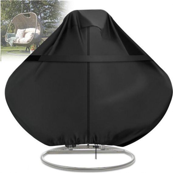 Lbtn - Hanging Swing Egg Chair Cover Garden Patio Outdoor Waterproof Protection Black LBTNP8153143 9394816753924