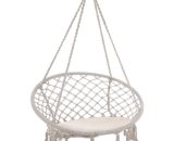 Hanging Swing Chair Hammock Garden Camping 150kg Basket Outdoor Patio Relaxing Beige 107496 4250525369410