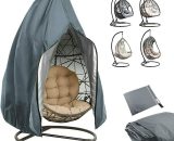 Egg Patio Hanging Egg Chair Cover Outdoor Swing Egg Chair Cover Waterproof Anti-dust with Zipper 210D Oxford Fabric Veranda Garden Lawn Chair BETGB009195 9088659462654