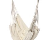 Hanging Hammock Chair Garden Yard Outdoor Swing Seat White Only chair AGTP6752601 9394816913298