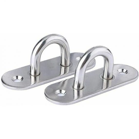 6 Pieces Eyelet Plates Stainless Steel Cover Plate 5mm Mast Plate Heavy Duty Fixing Hooks for Wall Hooks Hanging Chairs Awning Boat Accessories etc ACIO2739 9194408374458