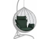 Garden Hanging Swing Chair Green Cushion Hammock Indoor Outdoor Water Resistant Seat Pillow - Gardenista TC TC81 Egg Harvest Green 5056086053787