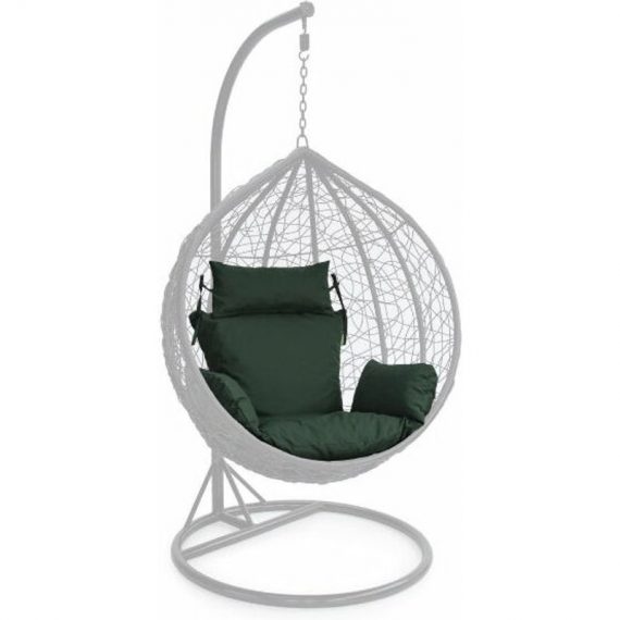 Garden Hanging Swing Chair Green Cushion Hammock Indoor Outdoor Water Resistant Seat Pillow - Gardenista TC TC81 Egg Harvest Green 5056086053787