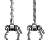 2 Pack 180° Heavy Duty 304 Stainless Steel Screw Hooks for Indoor Playground Yoga Hammock Rope Swing Chair Hanging Sandbag Y0001-UK1-k0035-220707-014 8701080739232