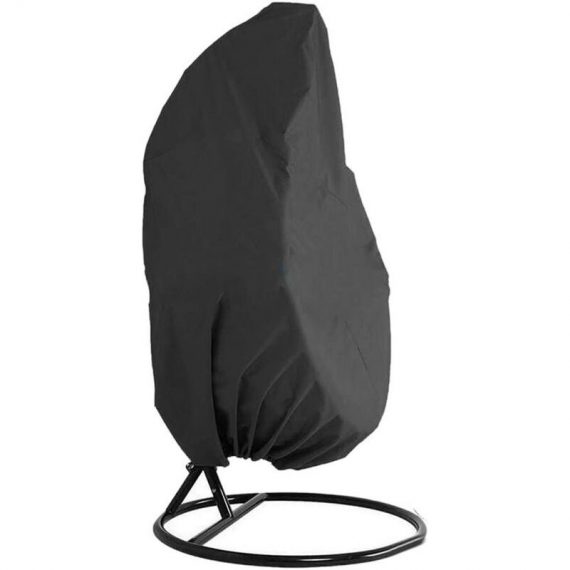 Outdoor Waterproof Dustproof Protective Oxford Hanging Chair Cover for Patio, Rocking Chair, Floating Chair, Black YGF01036 9019936515404