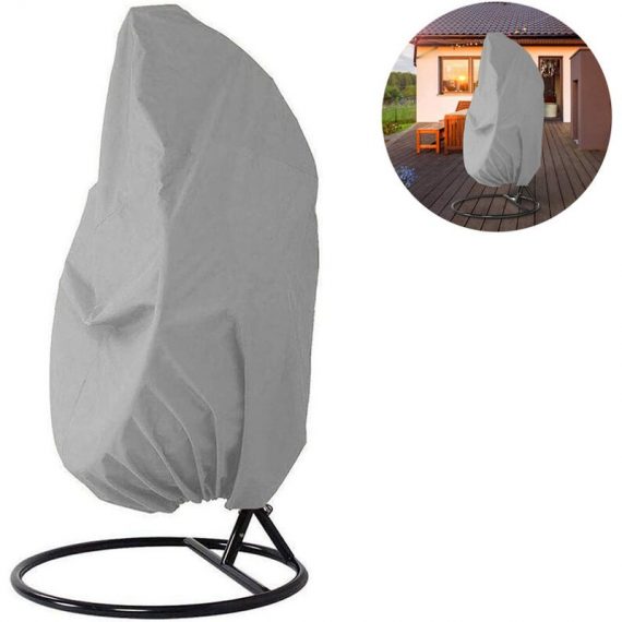 Devenirriche - Hanging chair protective cover, floating chair hanging chair cover 190 x 115 cm, waterproof, wind-repellent, winter-proof, balcony Mano-ZQUK-4449 6273996129442