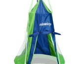Tent For Swing Nest, Cover for Swinging Seat Disc, Hanging Swivel Chair Accessory, 90 cm, Blue/Green - Relaxdays 10026656_651_GB 4052025927011