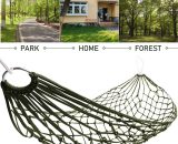 Portable Nylon Mesh Hammock Sleeping Bed for Outdoor Travel Camping Blue Green Red Hanging Folding Patio Swing Chair Furniture PYP-3600 7374735470661