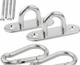 N&P Stainless Steel Heavy Duty Ceiling Hook, Hanging Hooks，Suitable for Yoga, Hammock, Hanging Chair BRU-12190 6286536812346