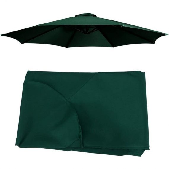 Umbrella Cover Polyester UV Protection 3m 8 Ribs (Canopy Only) Outdoor Table Swing Chair Sun Shade Replacement for Umbrella (Dark Green) WXQ-015 7374735464608