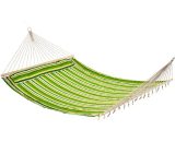 Outsunny Hammock Camping Swing Outdoor Garden Beach Stripe Hanging Bed with Pillow 188L x 140W (cm) 100110-073 5055974822597