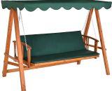 Outsunny Wooden Garden 3-Seater Outdoor Swing Chair 01-0078 5060265998714
