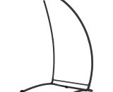 Outsunny Hammock Chair Stand, C Shape Hanging Heavy Duty Metal Frame Hammock Stand for Hanging Hammock Air Porch Swing Chair, Black 84A-297V00BK 5056725380984